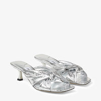 Avenue 50 leather mules - Silver