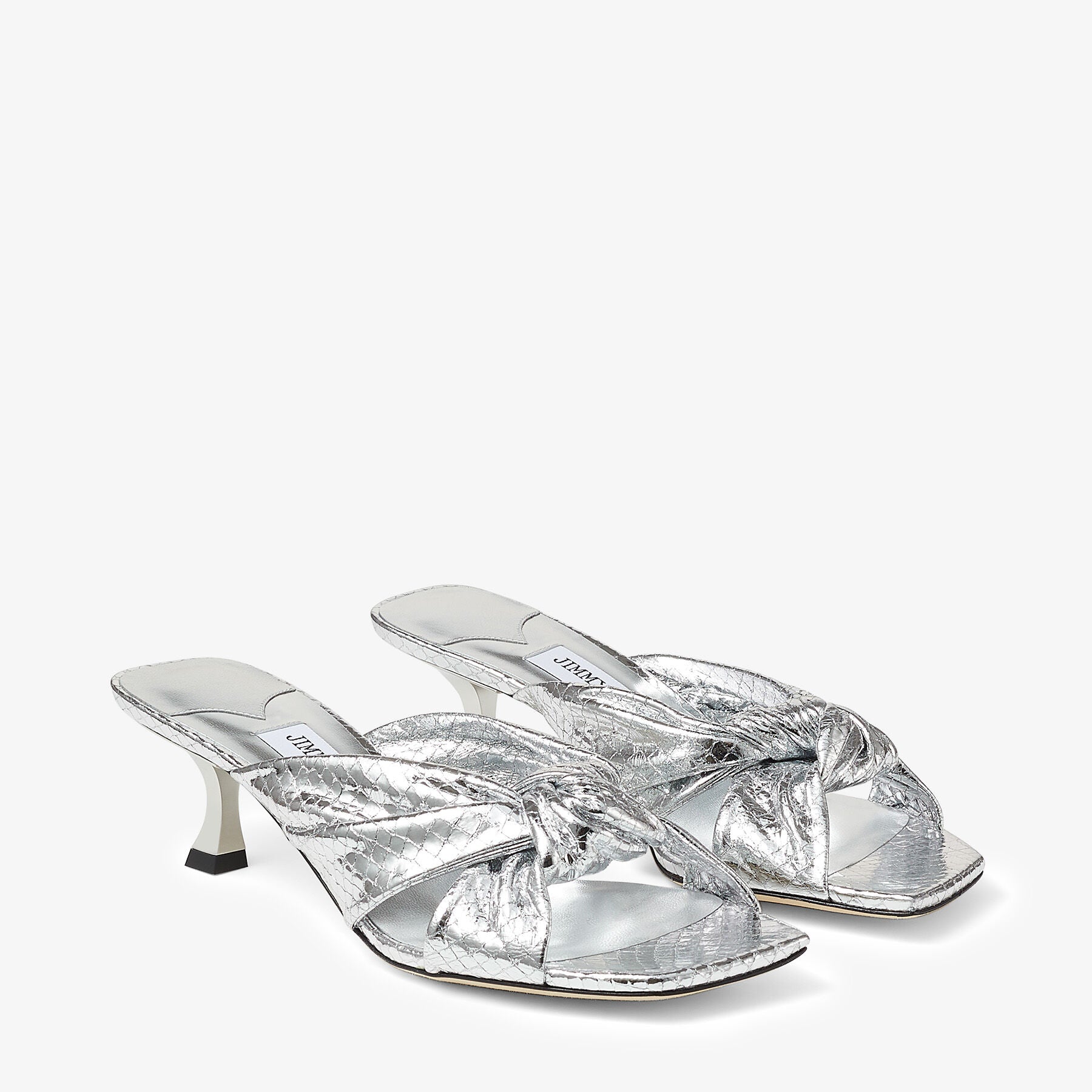 Avenue 50 leather mules - Silver