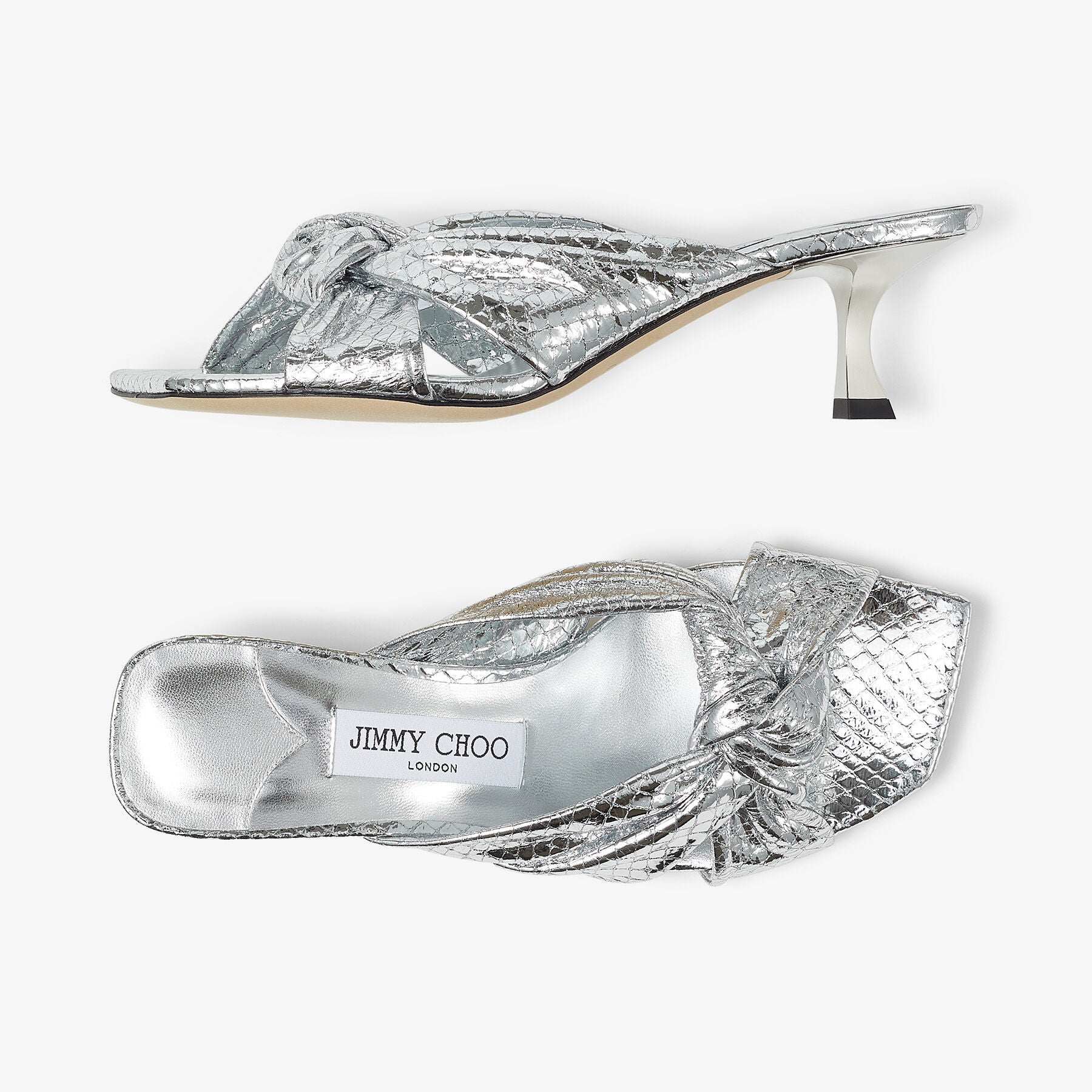 Avenue 50 leather mules - Silver
