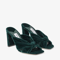 Mules Avenue 85 en velours - Dark Green
