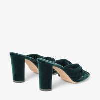 Mules Avenue 85 en velours - Dark Green