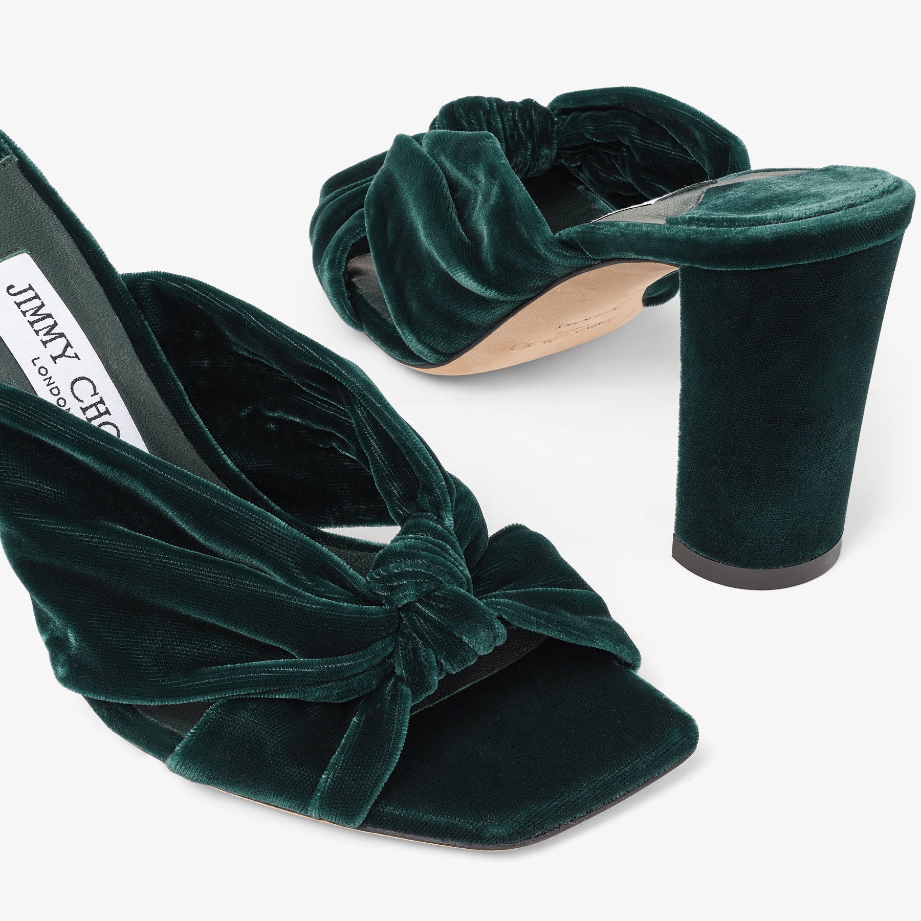 Mules Avenue 85 en velours - Dark Green