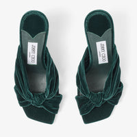 Mules Avenue 85 en velours - Dark Green