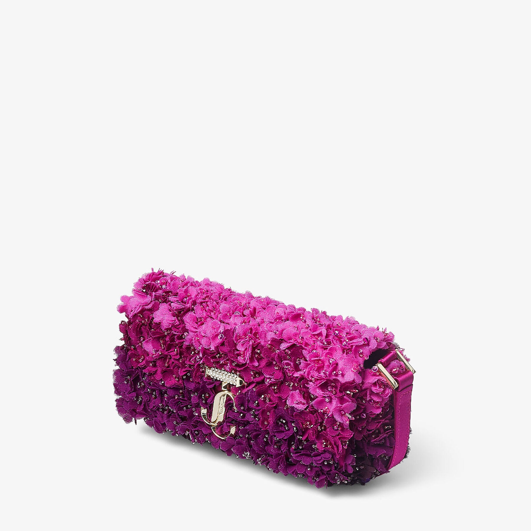Mini sac Avenue en satin à fleurs - Black