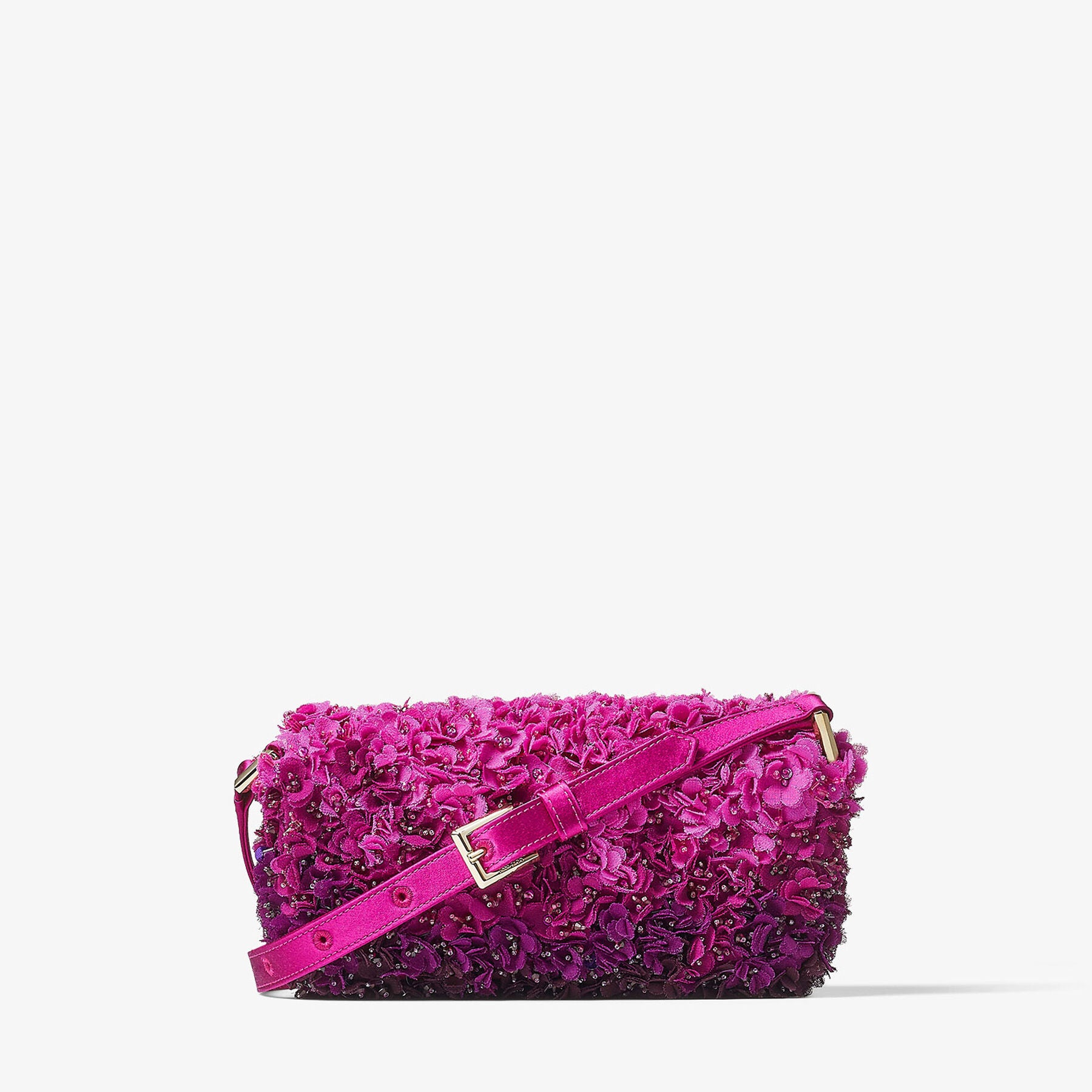 Mini sac Avenue en satin à fleurs - Black