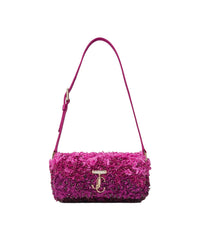 Mini sac Avenue en satin à fleurs - Black