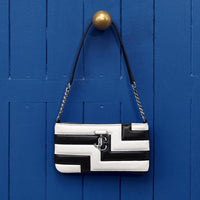ZNO STOCK 0 / Reco 110 BLACK/LATTE/DARK SILVER Mini Bag AVENUE SLIM SHOULDER