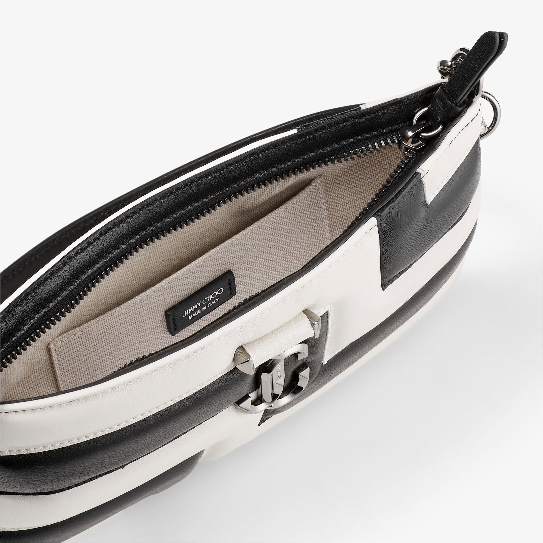 ZNO STOCK 0 / Reco 110 BLACK/LATTE/DARK SILVER Mini Bag AVENUE SLIM SHOULDER