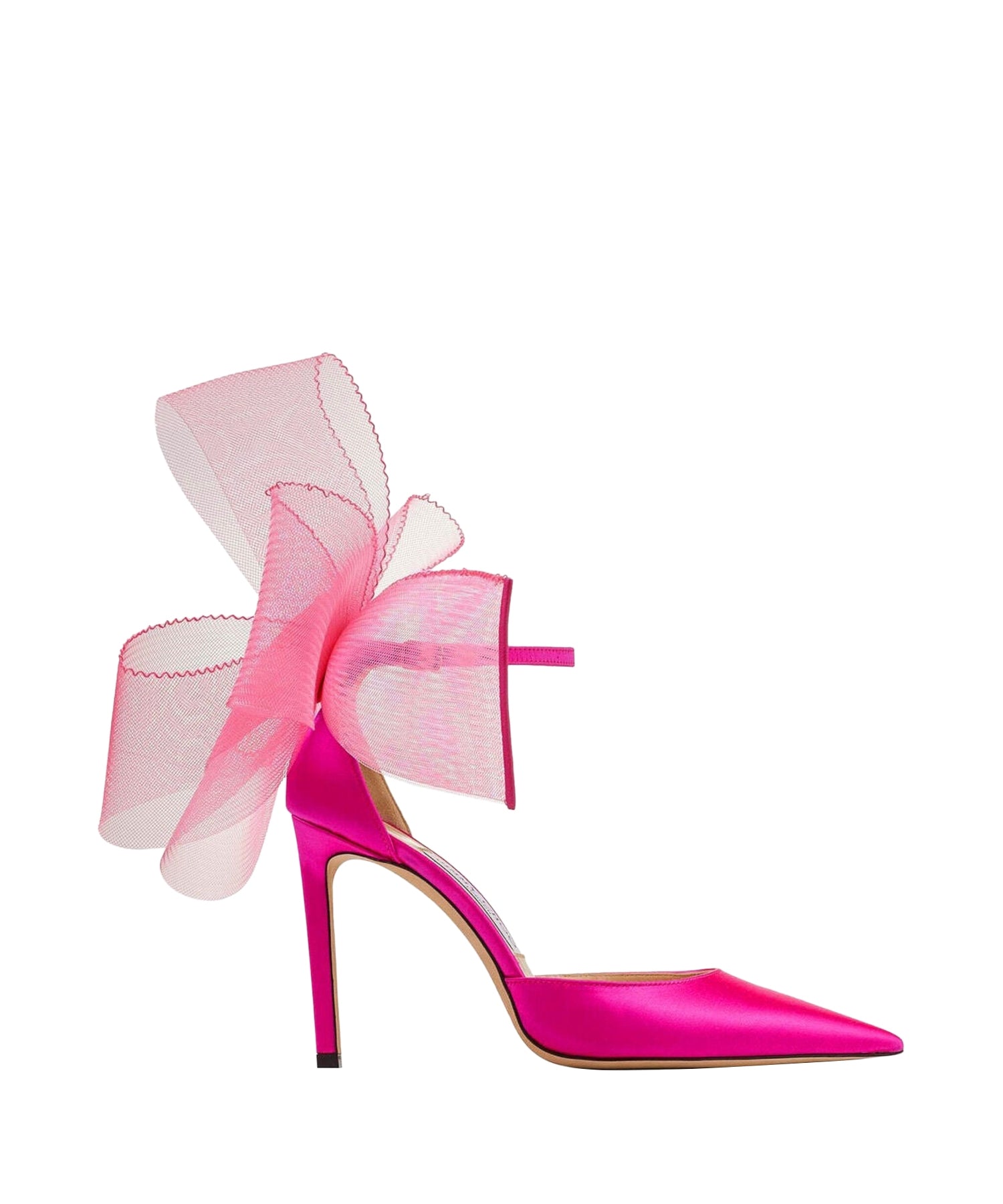 Averly oversized bow pumps 100 in - Fuchsia & Fuchsia
