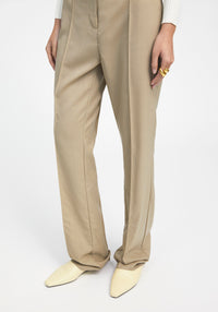 Pantalon Aves slim en laine - Clay