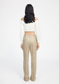 Pantalon Aves slim en laine - Clay
