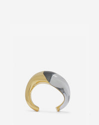 Bracelet rigide fargo - Or & transparent