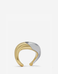 Bracelet rigide fargo - Or & transparent