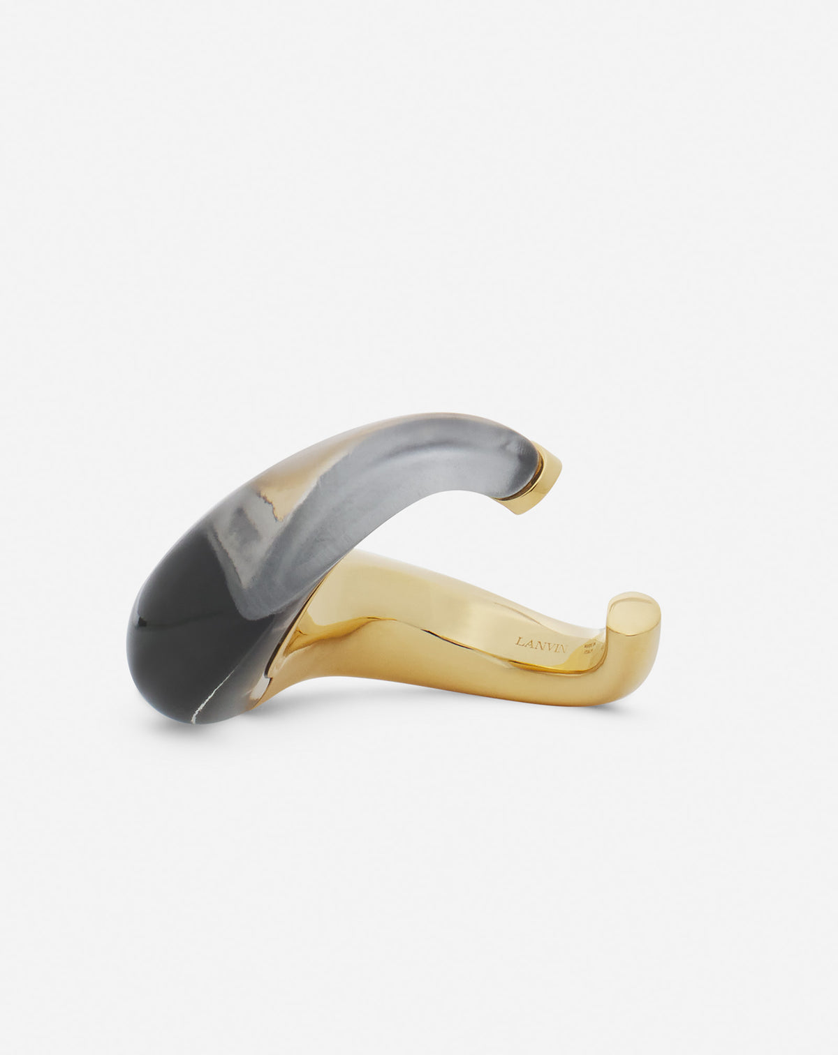 Bracelet rigide fargo - Or & transparent