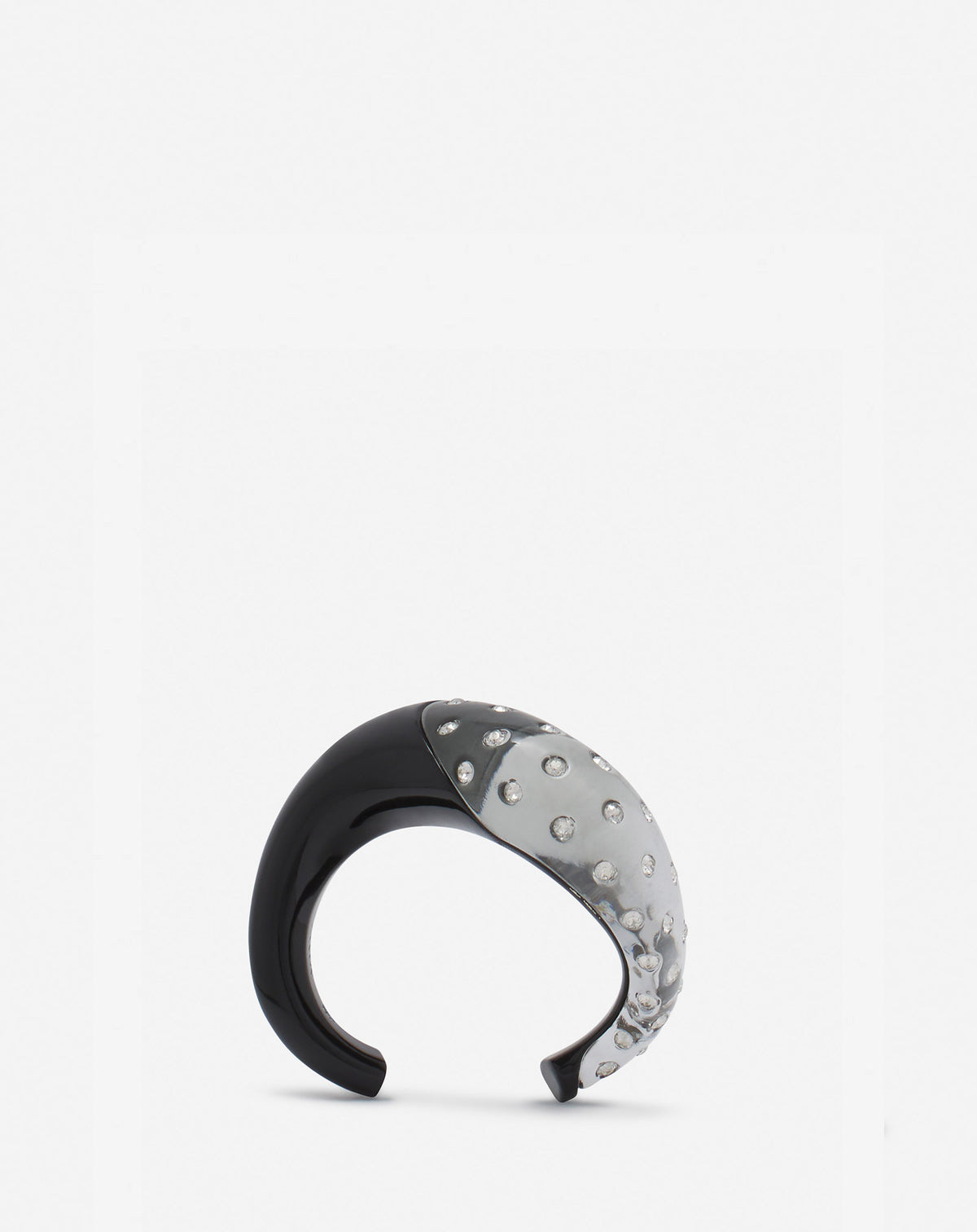 Bracelet rigide fargo strass - Noir & transparent