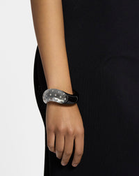 Bracelet rigide fargo strass - Noir & transparent