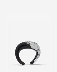Bracelet rigide fargo strass - Noir & transparent