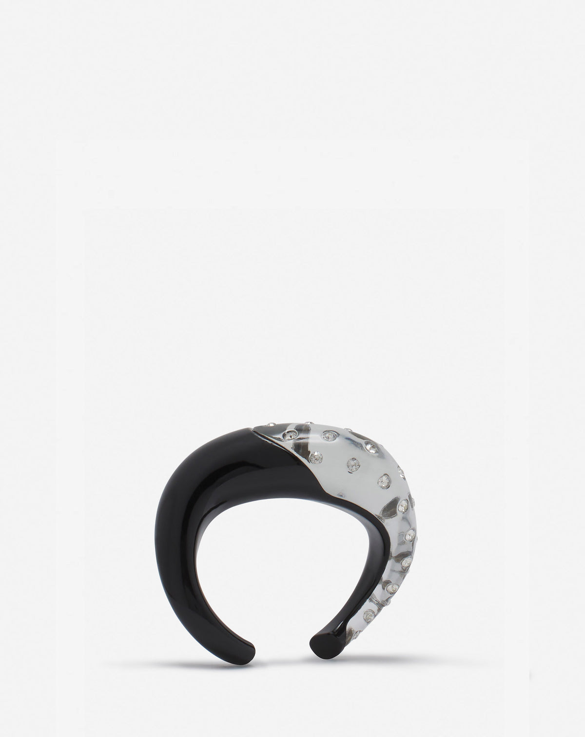 Bracelet rigide fargo strass - Noir & transparent