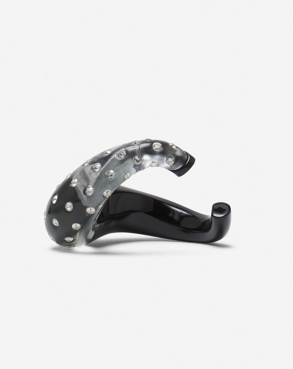 Bracelet rigide fargo strass - Noir & transparent