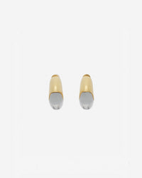 Boucles d'oreilles mini strass fargo - Or & transparent