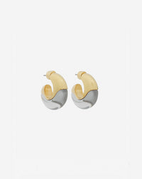 Boucles d'oreilles mini strass fargo - Or & transparent