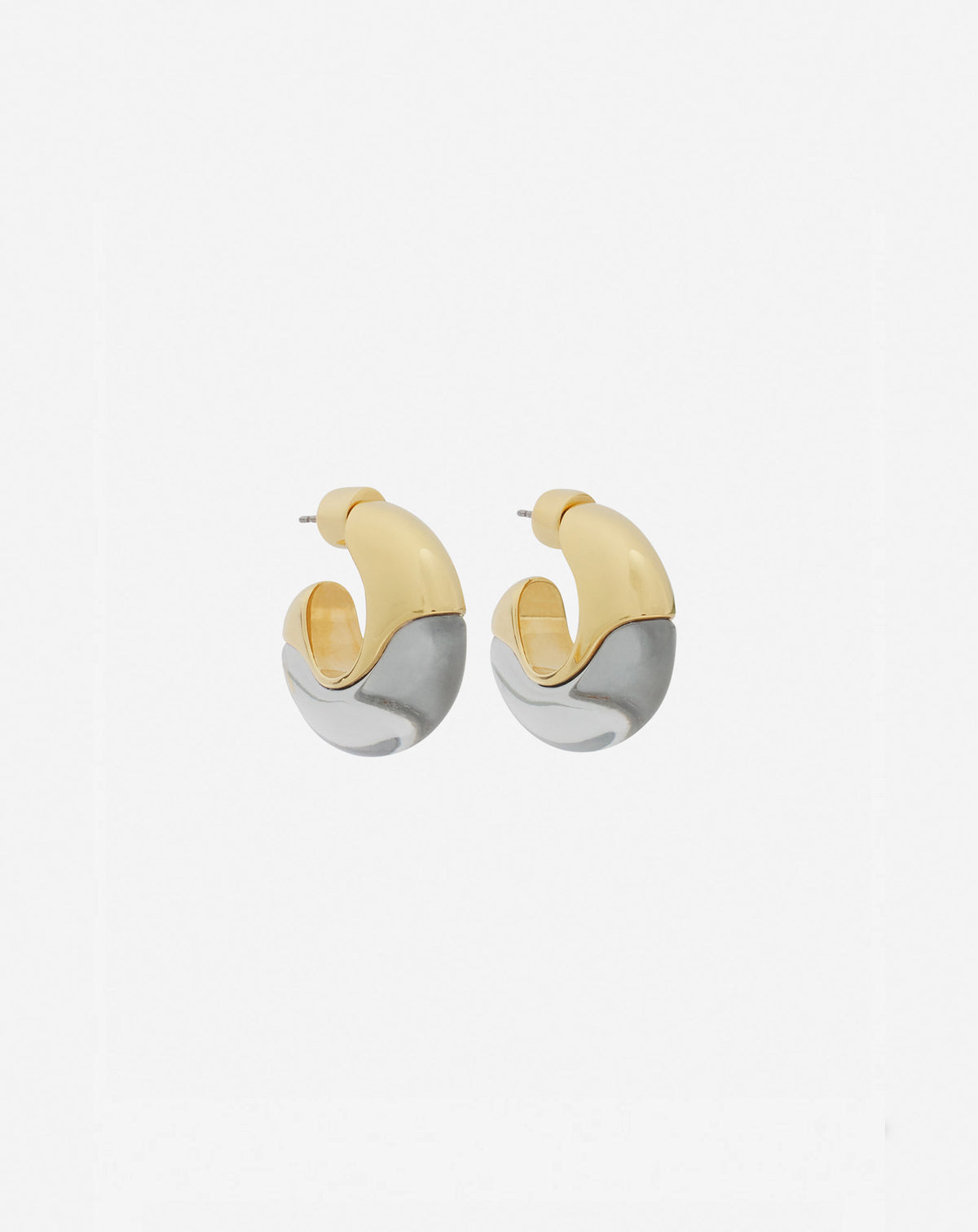 Boucles d'oreilles mini strass fargo - Or & transparent