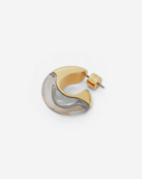 Boucles d'oreilles mini strass fargo - Or & transparent