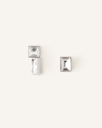 Boucles clips asymétriques rythmique - Argent