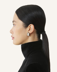 Boucles clips asymétriques rythmique - Argent