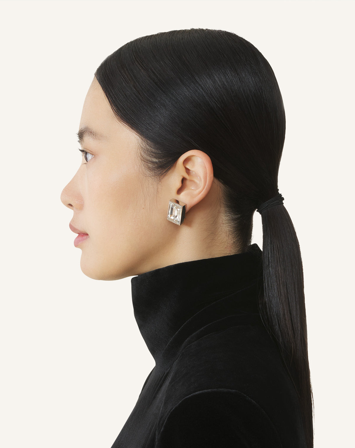 Boucles clips asymétriques rythmique - Argent