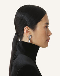 Boucles clips asymétriques rythmique - Argent
