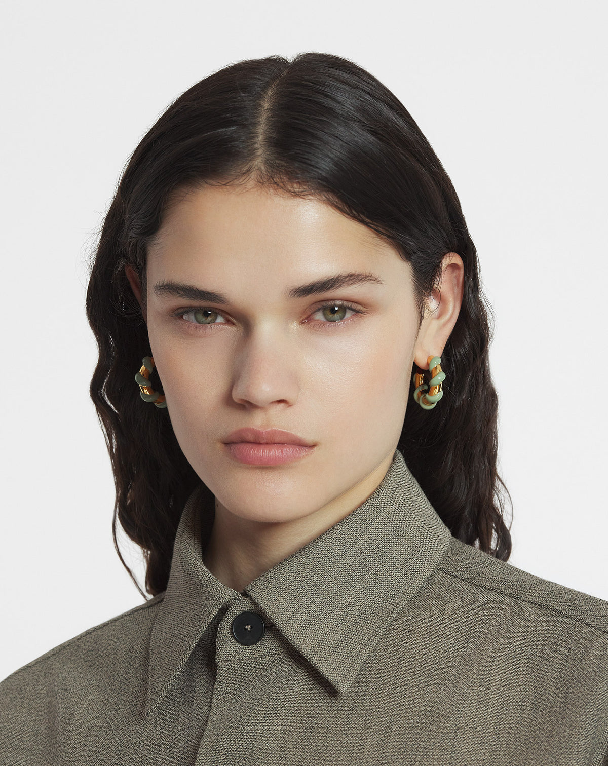 Boucles d'oreilles melodie candy - Vert de gris