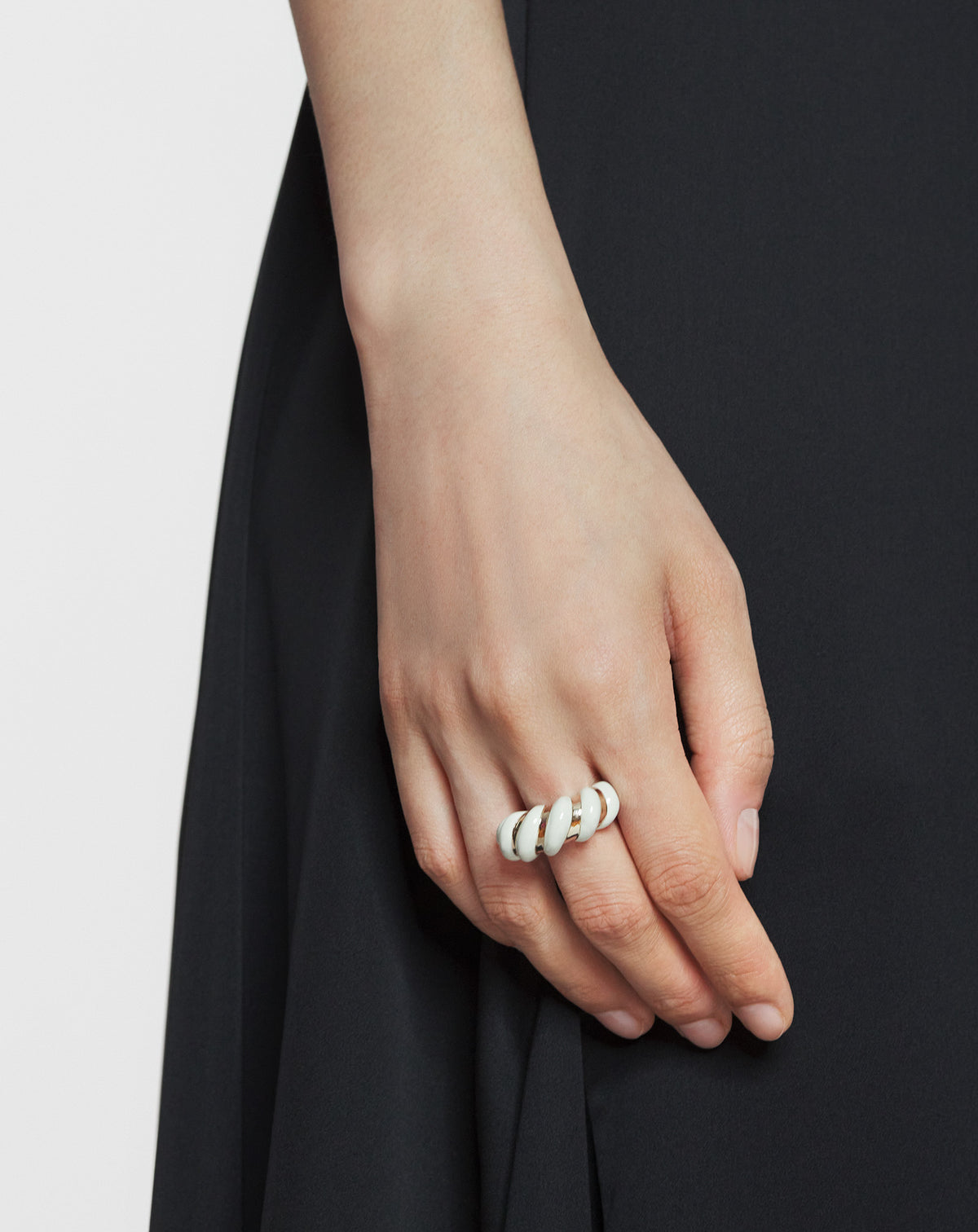 Bague melodie candy - Blanc casse