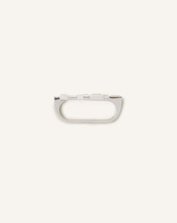 Bague double doigt rythmique - Argent