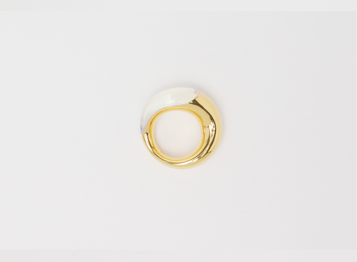 Bague fargo - Or & transparent