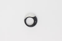 Bague fargo strass - Noir & transparent