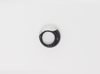 Bague fargo strass - Noir & transparent