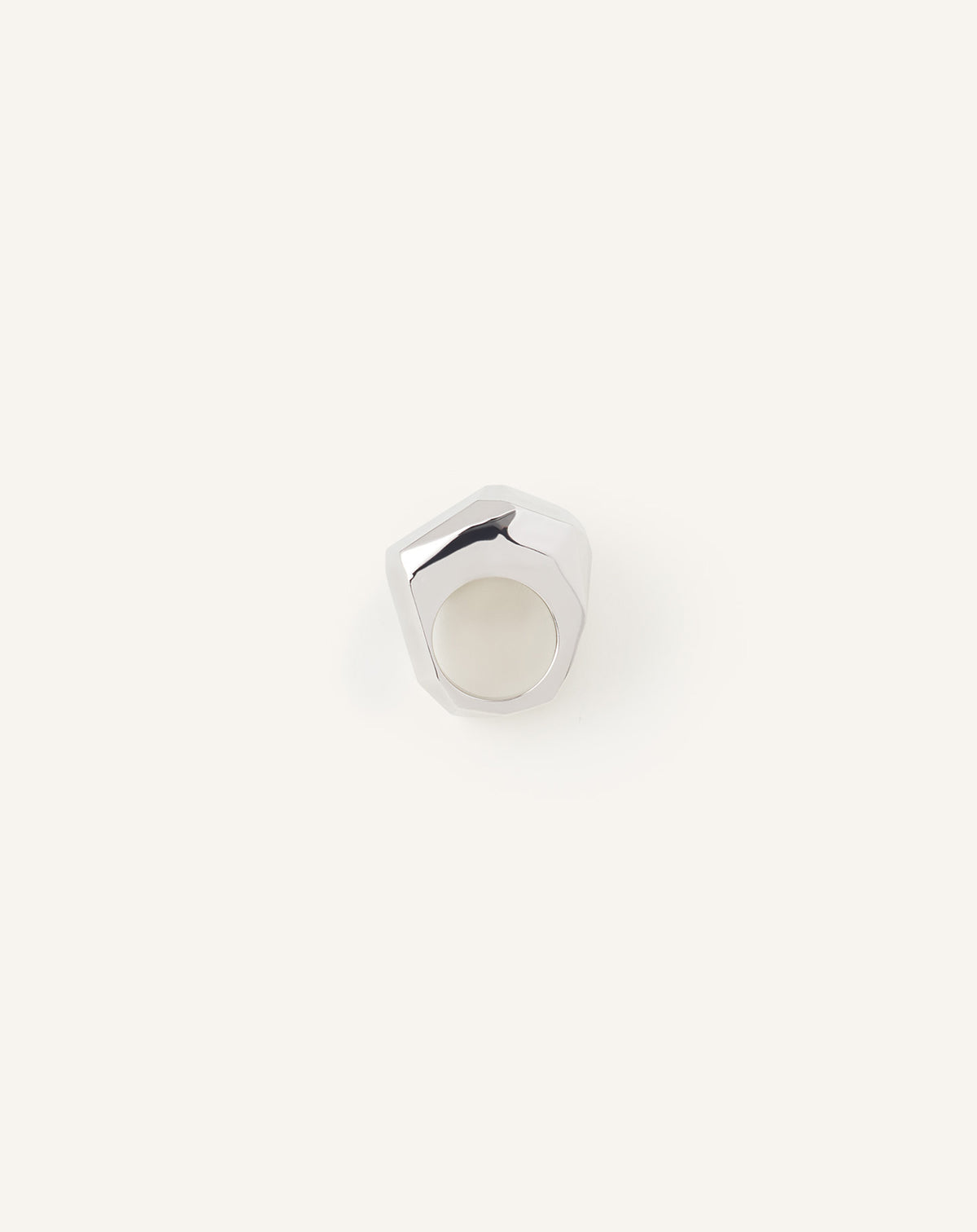 Bague large rocks - Argent