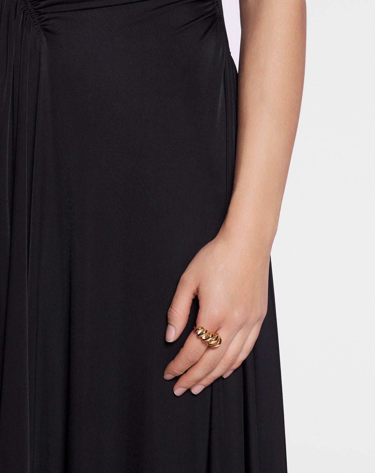 Bague melodie ruban - Or & lune