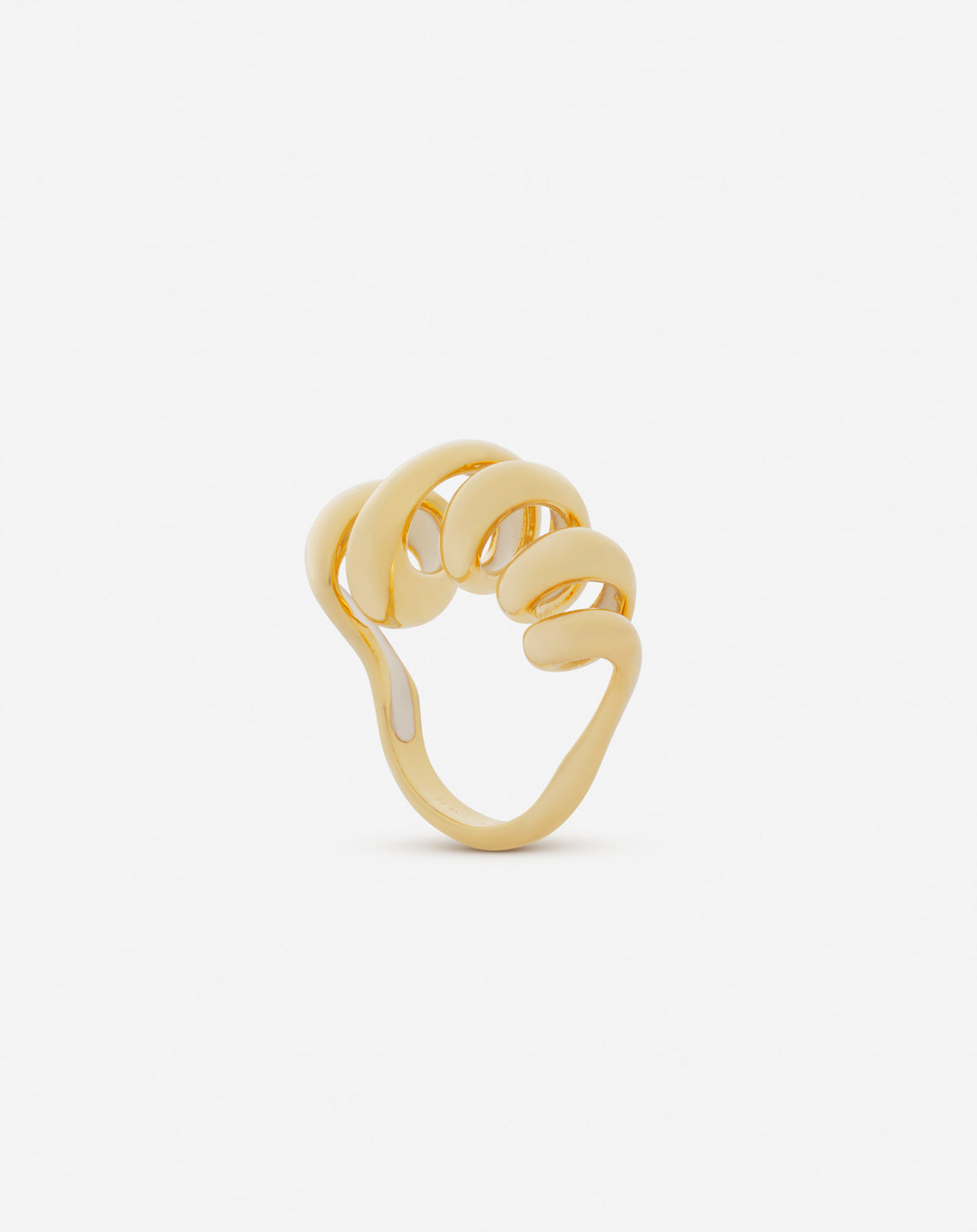 Bague melodie ruban - Or & lune