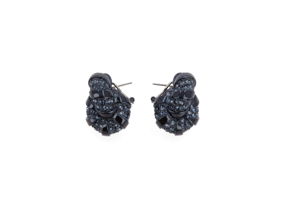 Rhinestone melodie earrings - Bleu & cristal