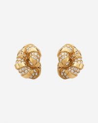 Boucles d'oreilles melodie strass - Or & cristal