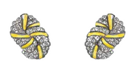 Boucles d'oreilles melodie strass - Or & cristal