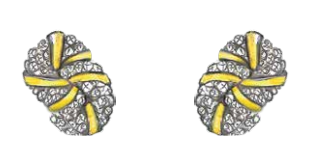 Boucles d'oreilles melodie strass - Or & cristal