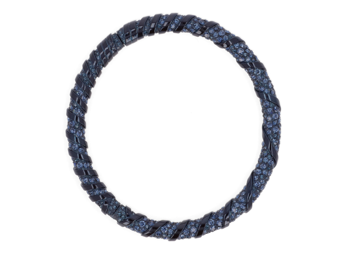 Melodie rhinestone necklace - Bleu & cristal