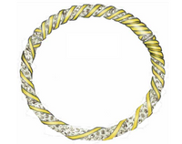 Collier melodie strass - Or & cristal