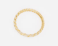 Collier melodie strass - Or & cristal