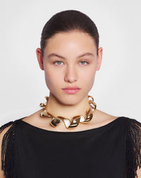 Collier melodie ruban - Or & lune