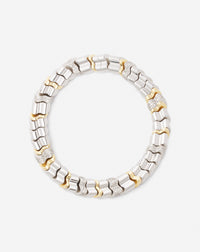 Collier sequence wave - Argent & or