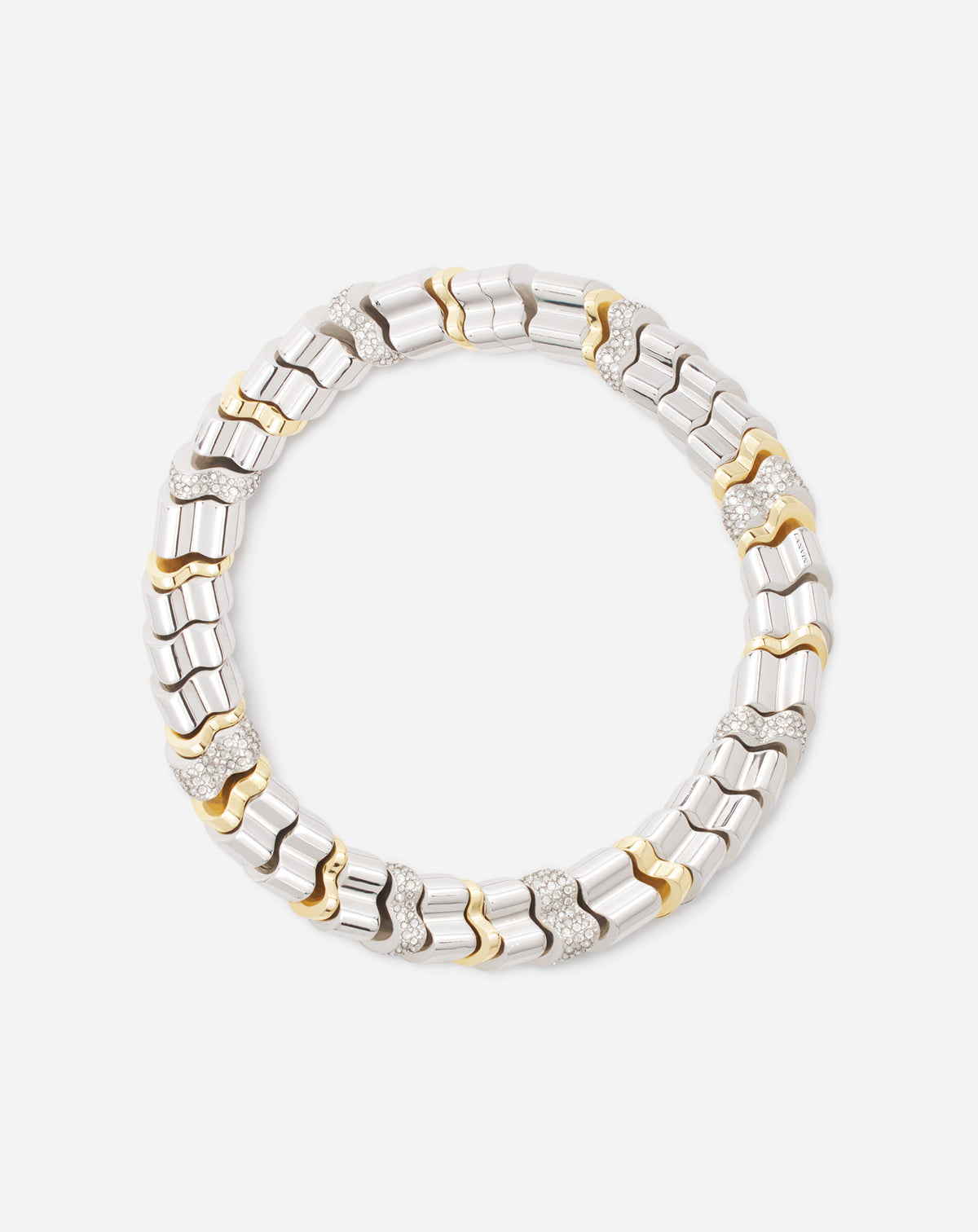 Collier sequence wave - Argent & or